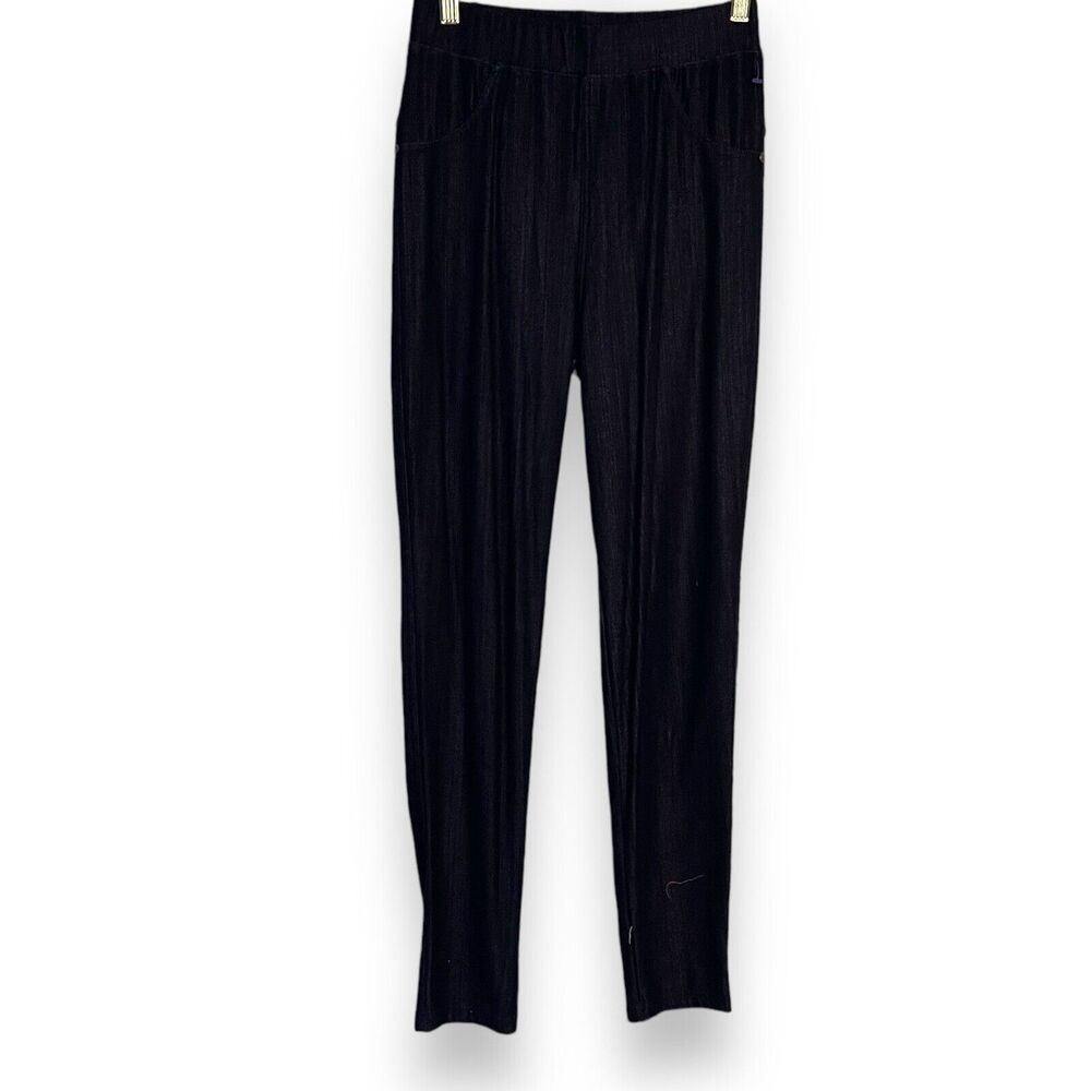 Yahada Pull On Jeggings Womens One Size Dark Blue Stretch Casual Travel Academia